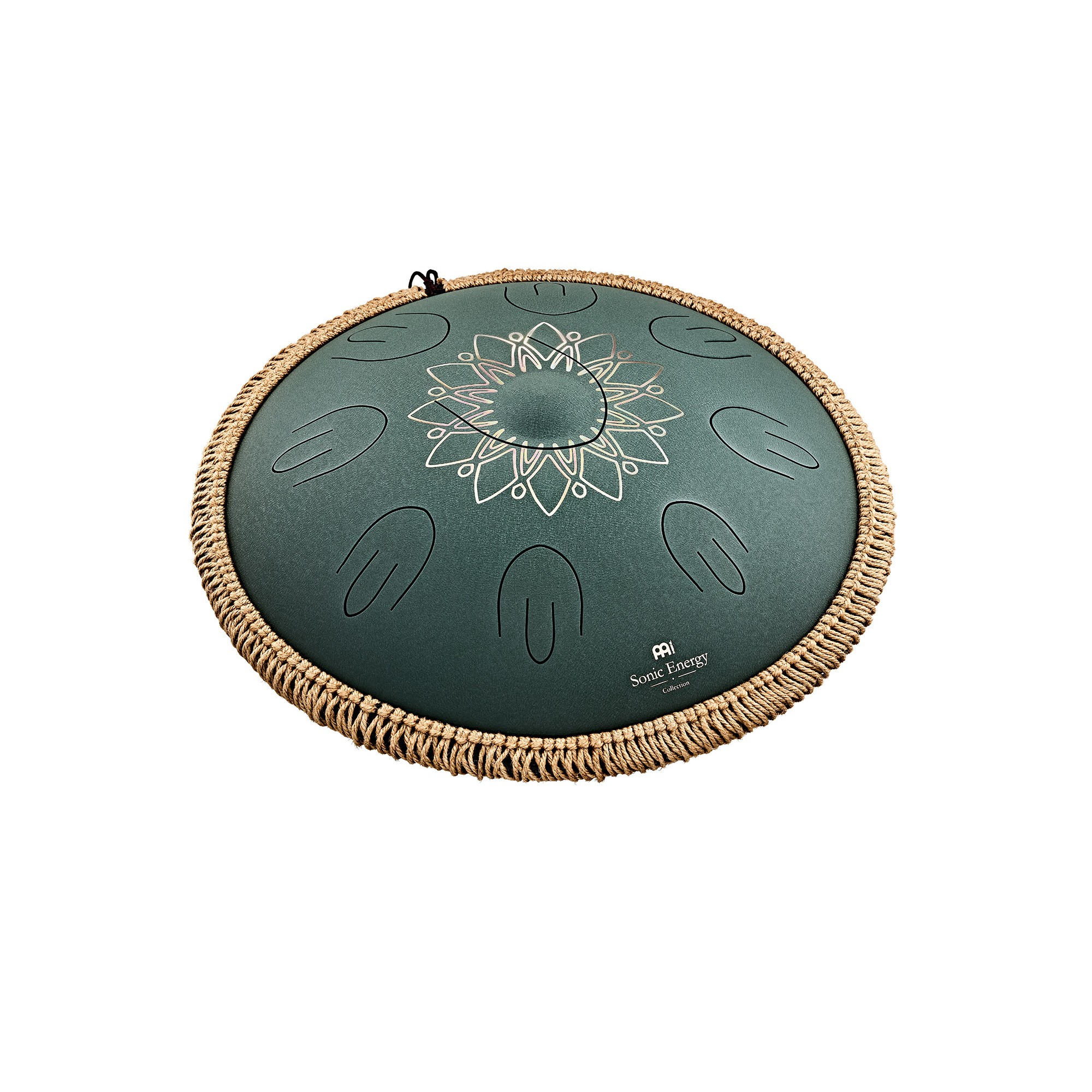 MEINL Sonic Energy 16" Octave Steel Tongue Drum, Fis Moll, 9 Töne, 432 Hz, Dunkelgrün