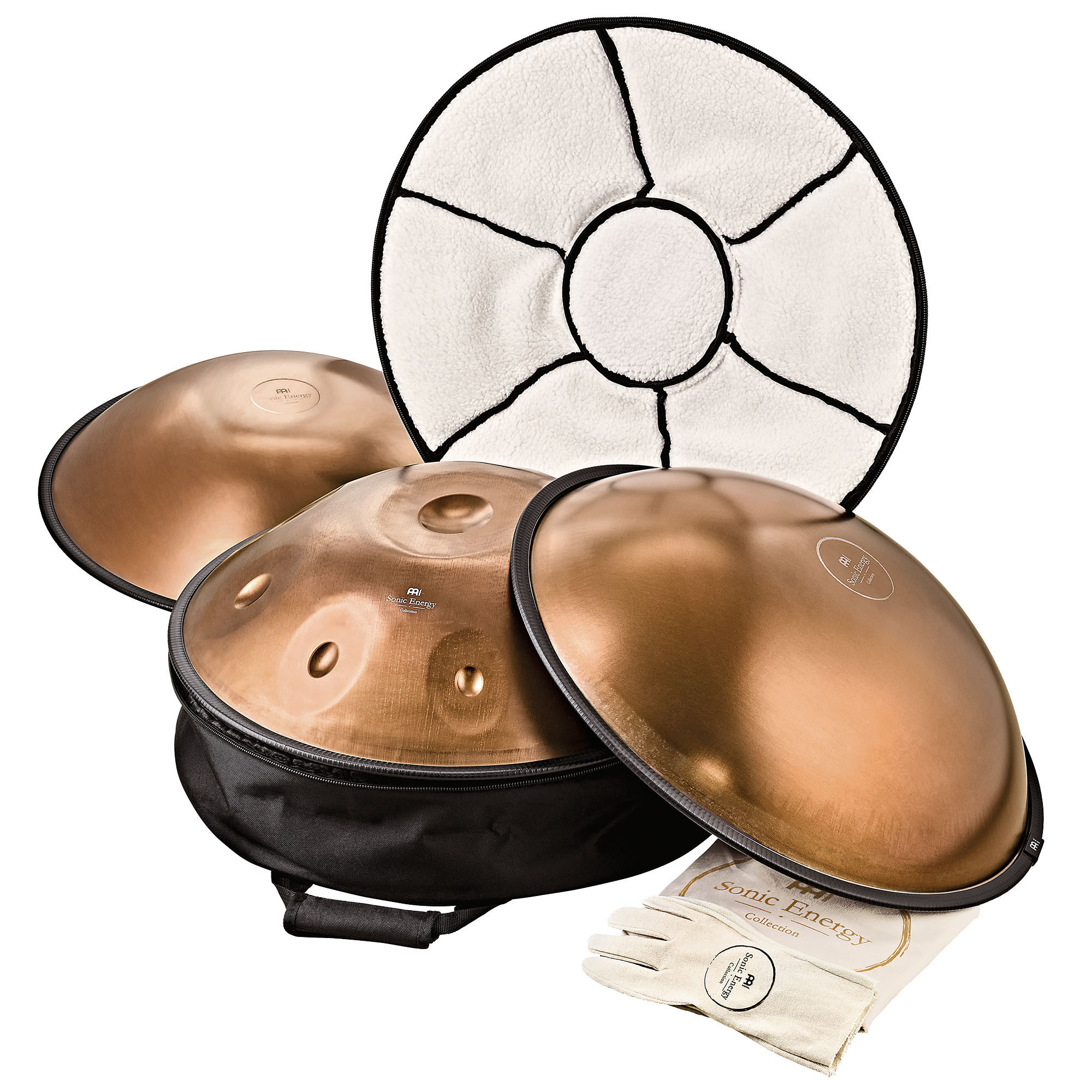 Meinl Sonic Energy Sensory Handpan, Edelstahl, F Pygmy, 11 Töne, 440 Hz, Vintage-Kupfer