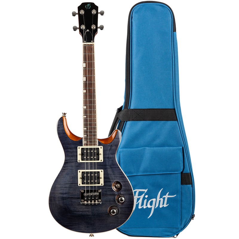 Flight Electric Ukulele Vanguard Tenor Trans Black
