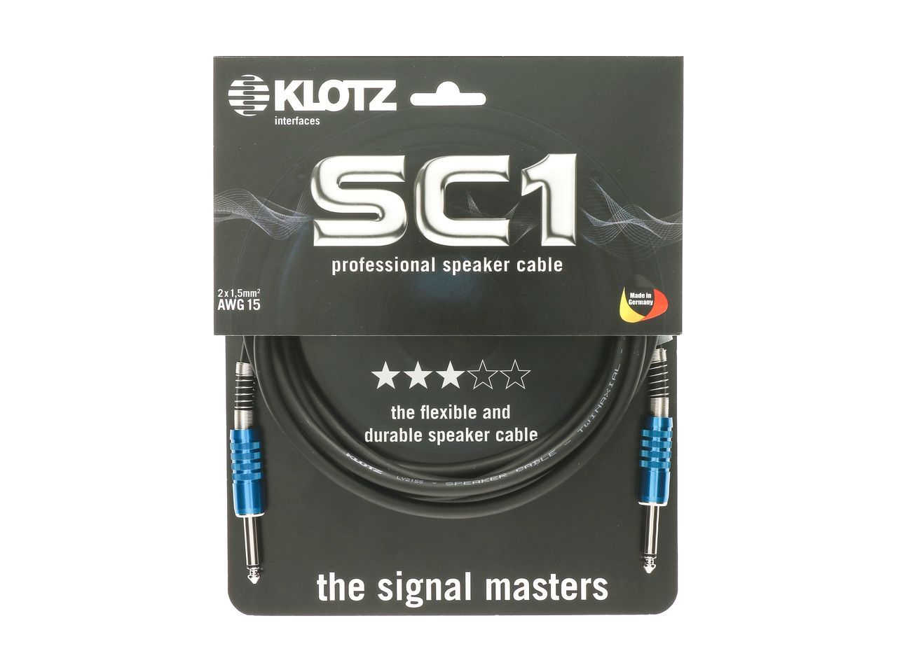 Klotz SC1 Professionelles Lautsprecherkabel Klinke 10m