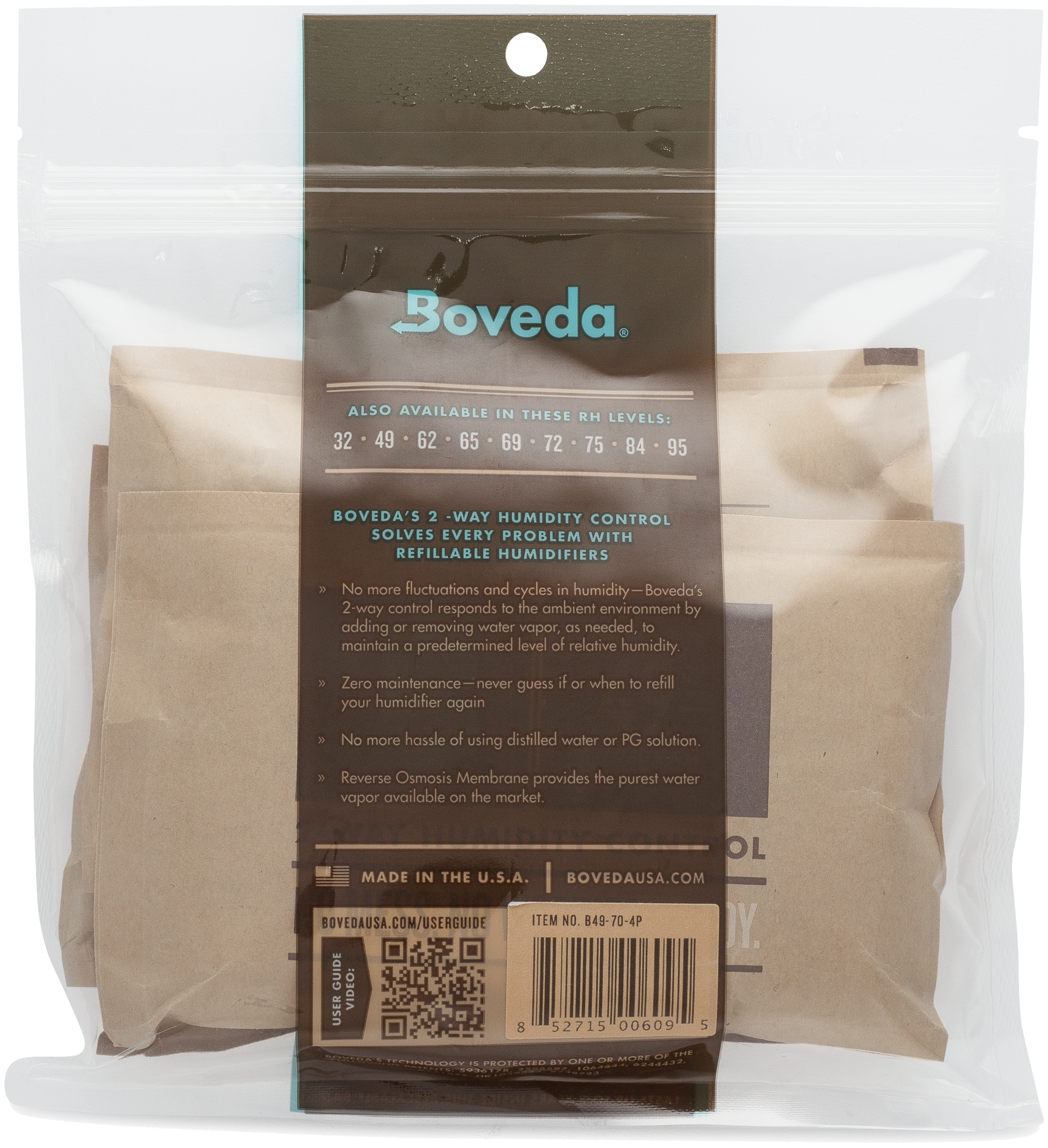 BOVEDA Luftfeuchtigkeitsmanagement, 2-Weg Viererpack