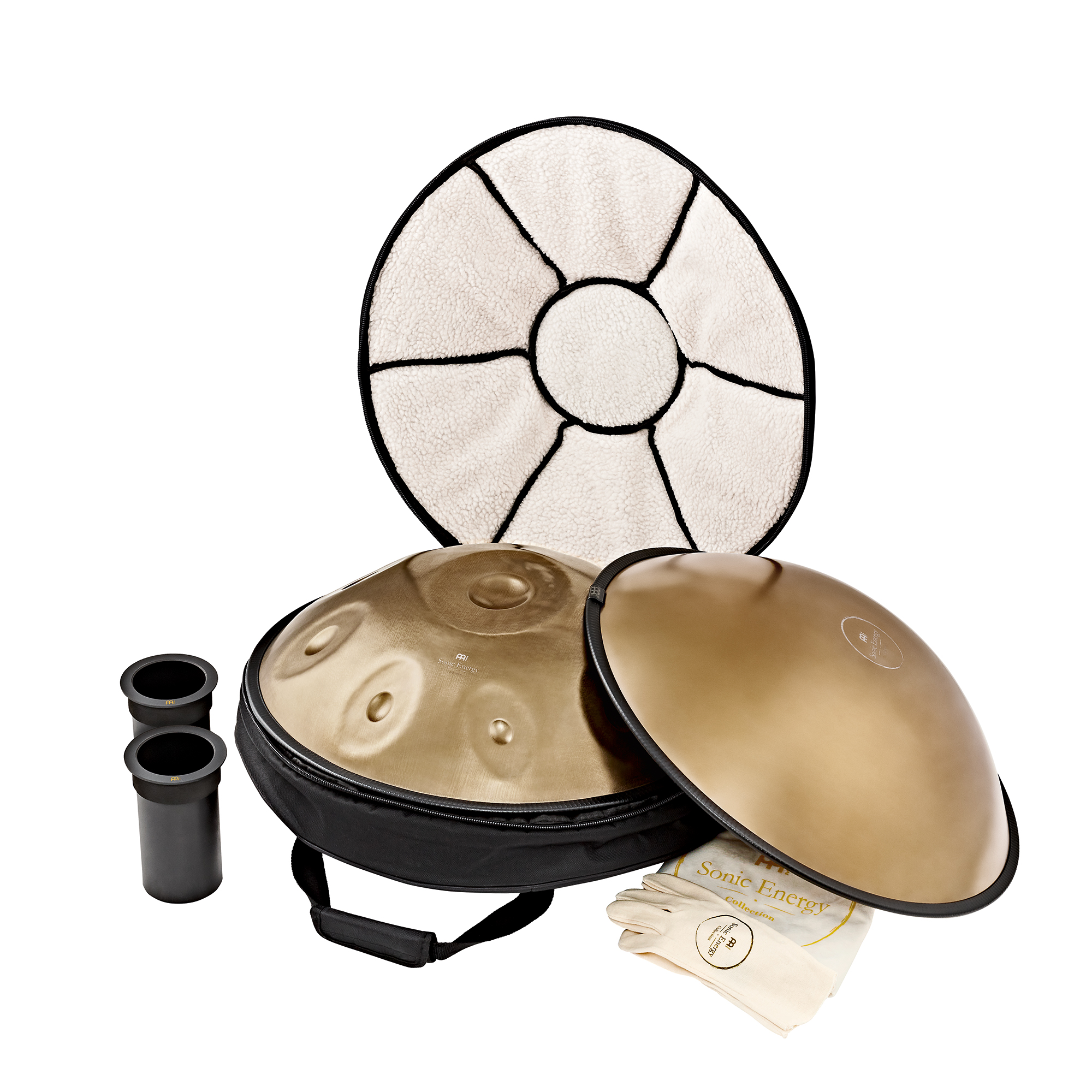 MEINL Sonic Energy Sensory Handpan Stainless Steel C# Moll 9 Töne 432 Hz - Vintage Gold