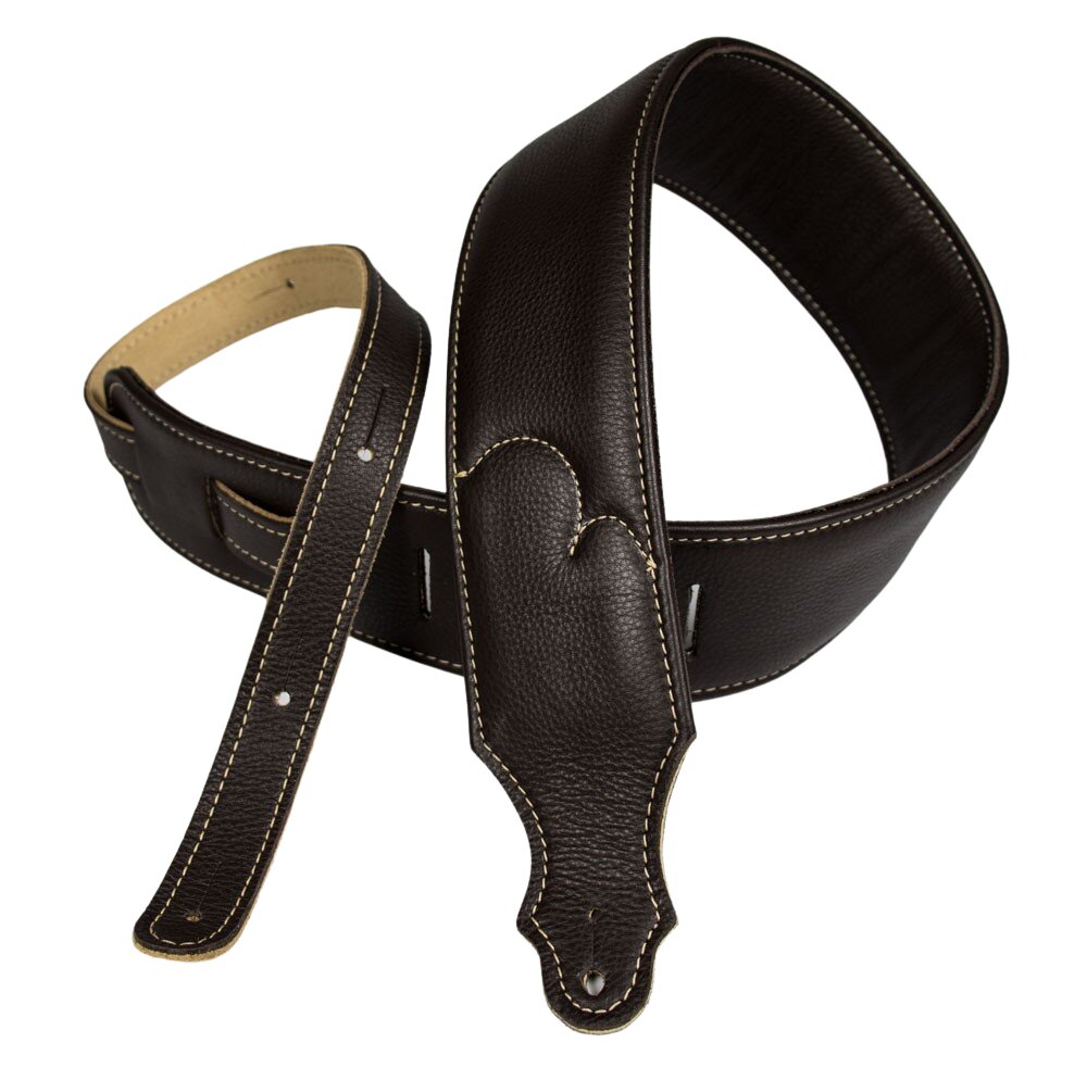Franklin Guitar Strap Padded Chocolate Leather