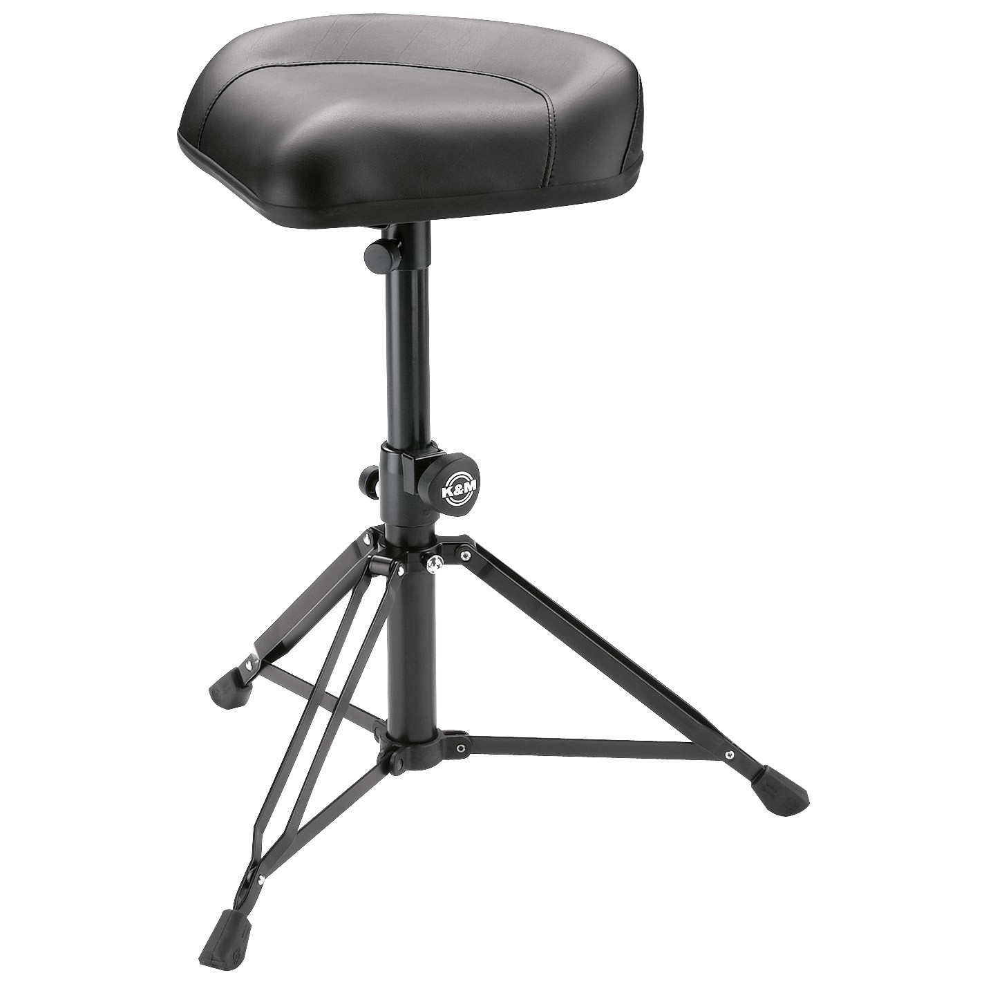 K&M 14055 Drummersitz TOPLINE "NICK" schwarz, Sattelsitz Leder
