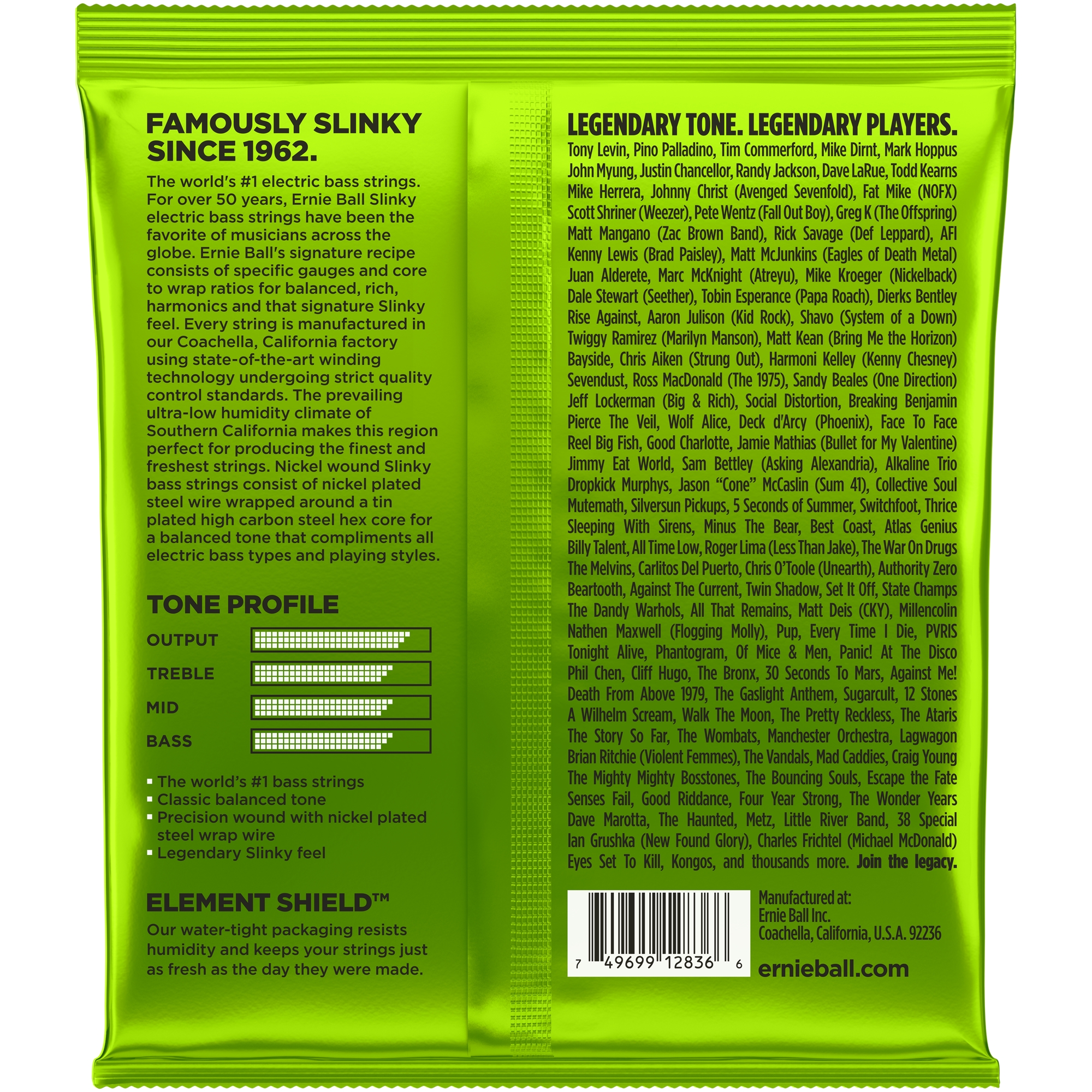 ERNIE BALL 2836 Regular Slinky 45-130 5-String E-Bass Saiten