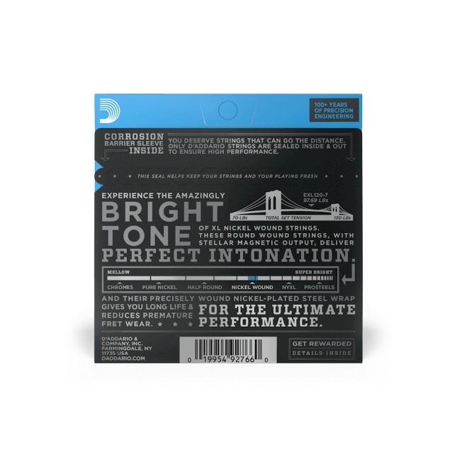D'Addario EXL120-7 7-String super light 9-54