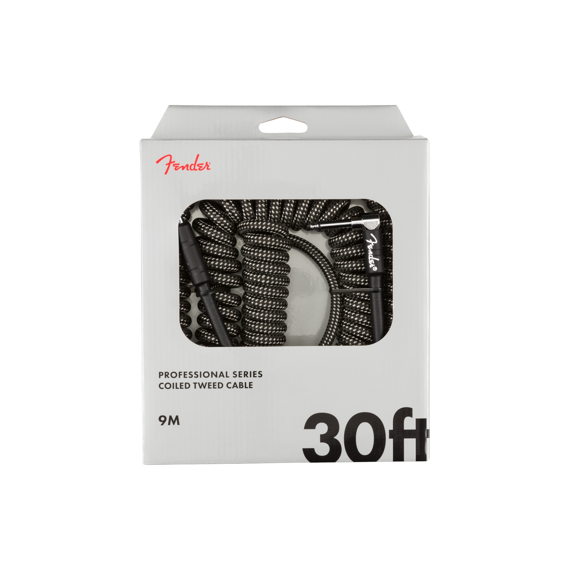 Fender Professional Coil Cable, 30', Gray Tweed