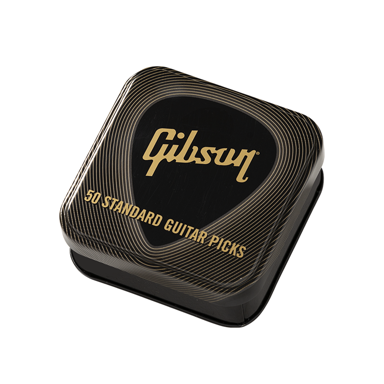 Gibson Standard Pick Tin - Plectrendose mit 50 Stk. medium