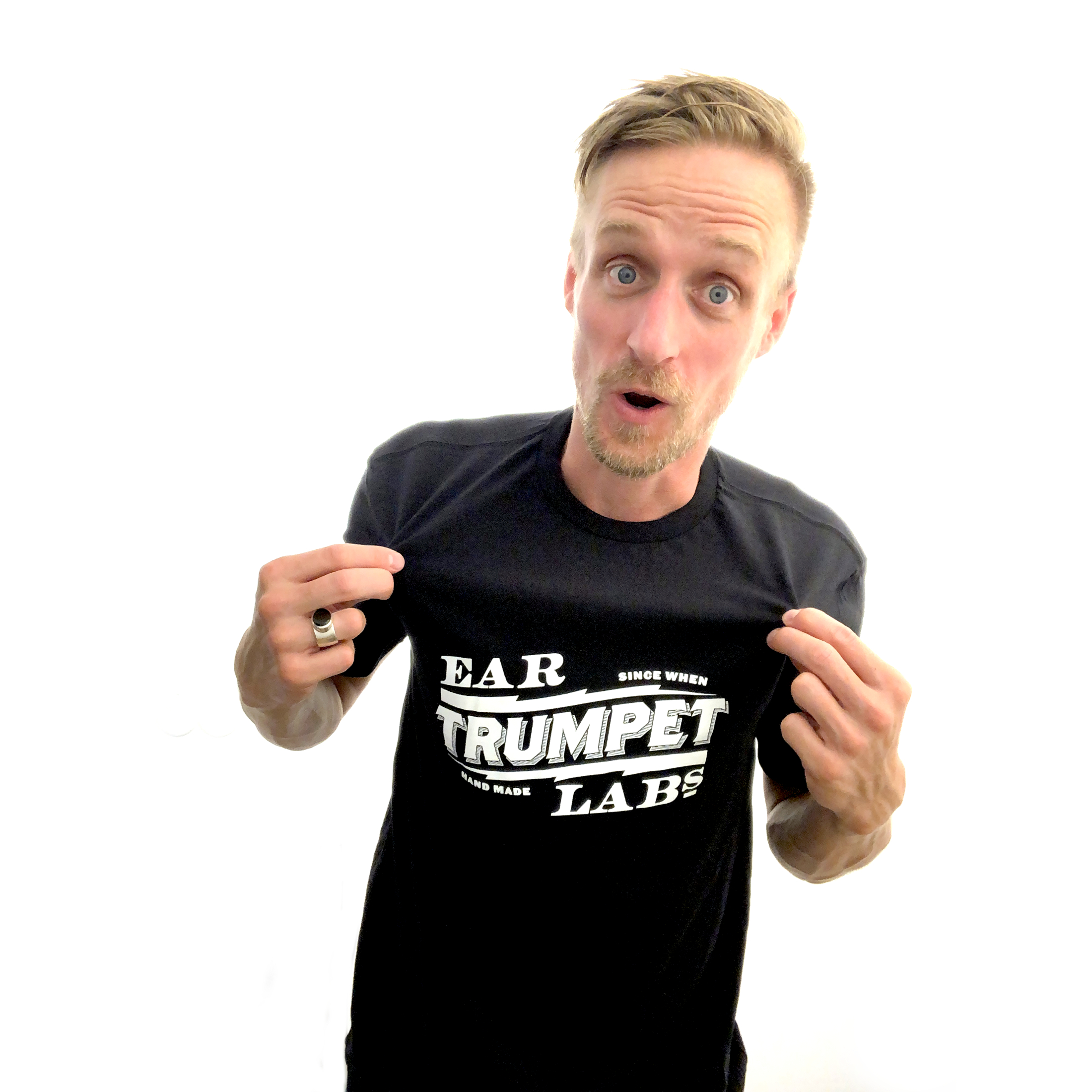 Ear Trumpet Labs T-Shirt mit Logo schzwarz L