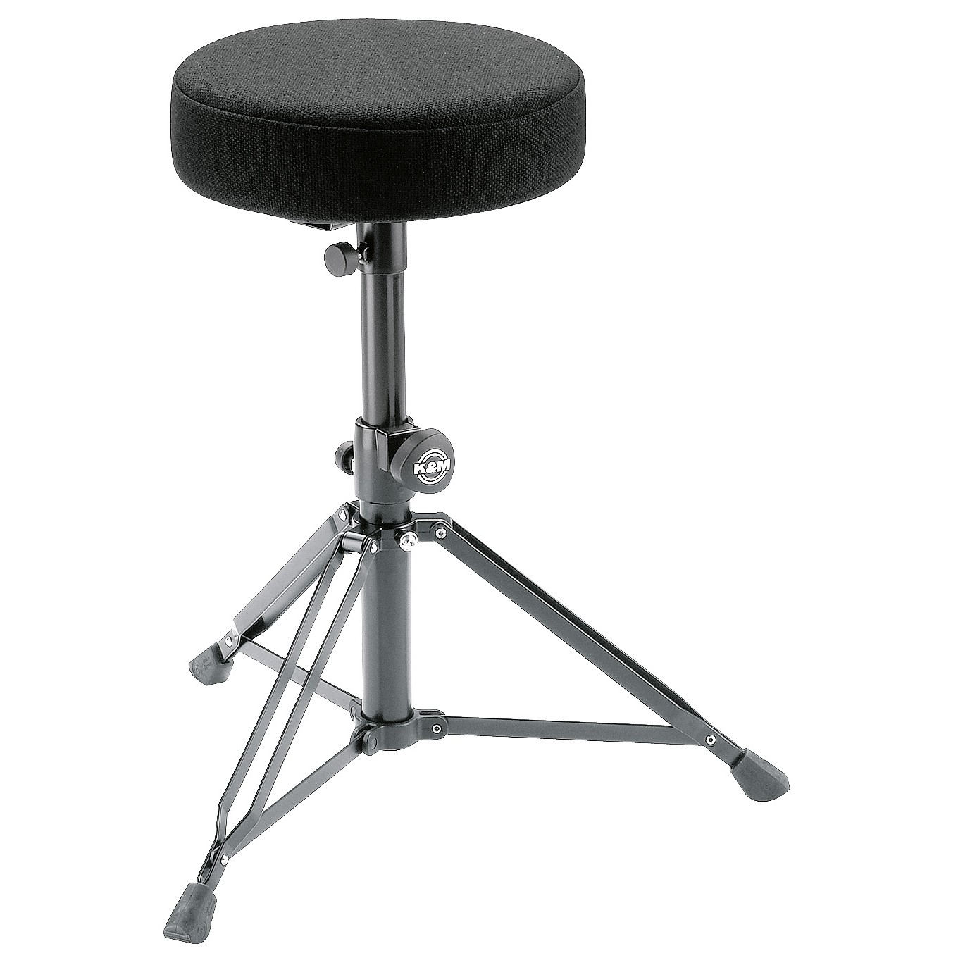 K&M 14016 Drummersitz TOPLINE schwarz, Stoffsitz rund
