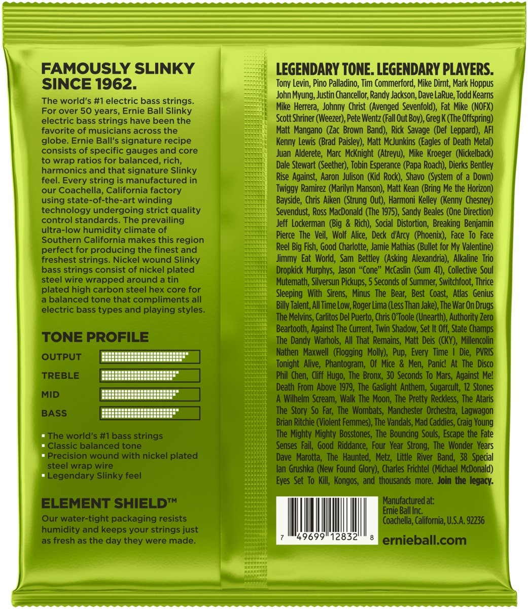 ERNIE BALL 2832 Regular Slinky 50-105 E-Bass Saiten