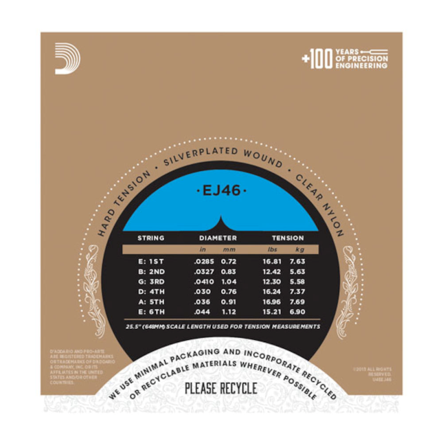 D'Addario EJ46 hard Set