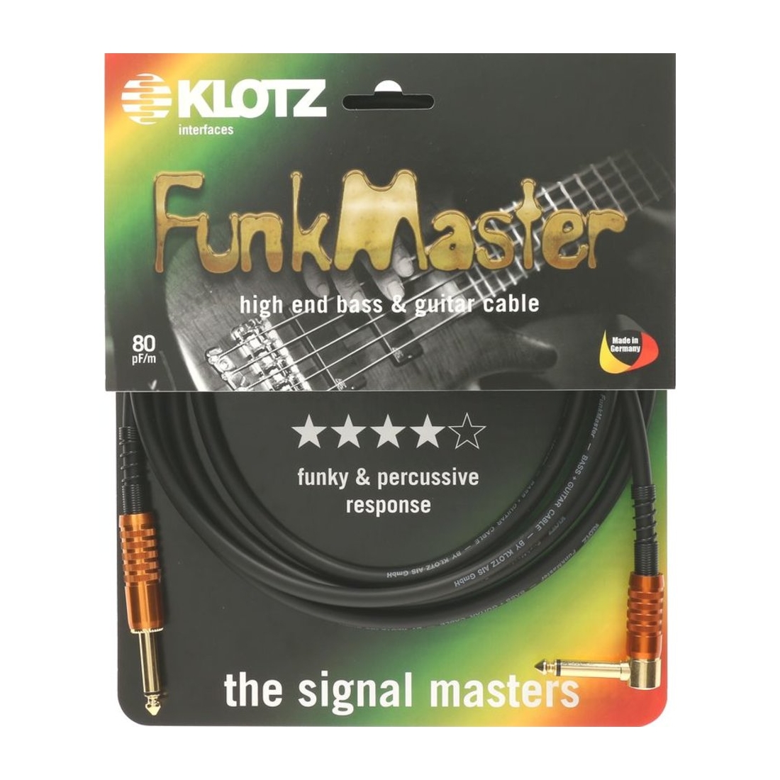 Klotz FunkMaster Instrumentenkabel Winkelstecker 9m