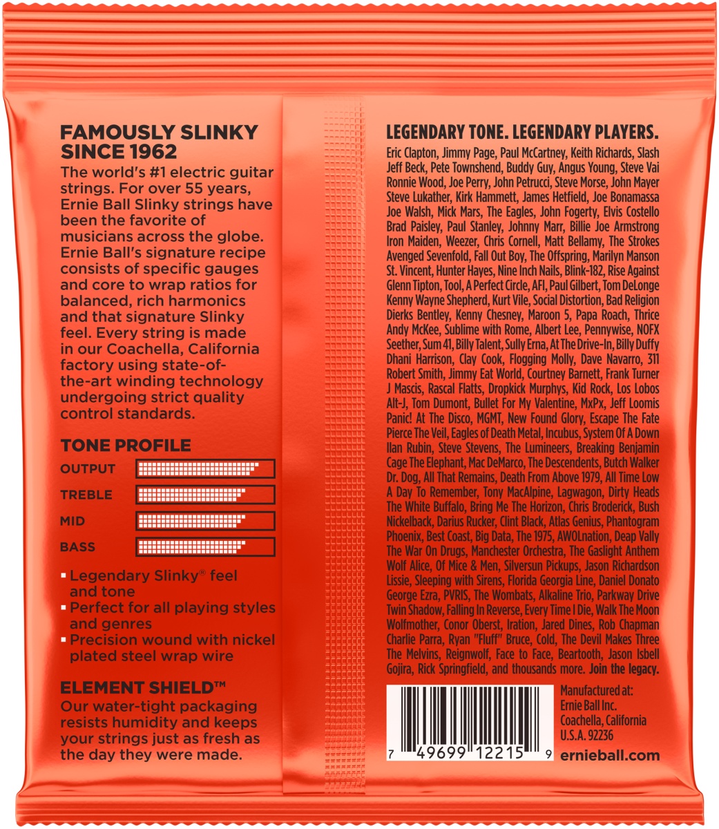 ERNIE BALL 2215 Skinny Top Heavy Bottom 10-52