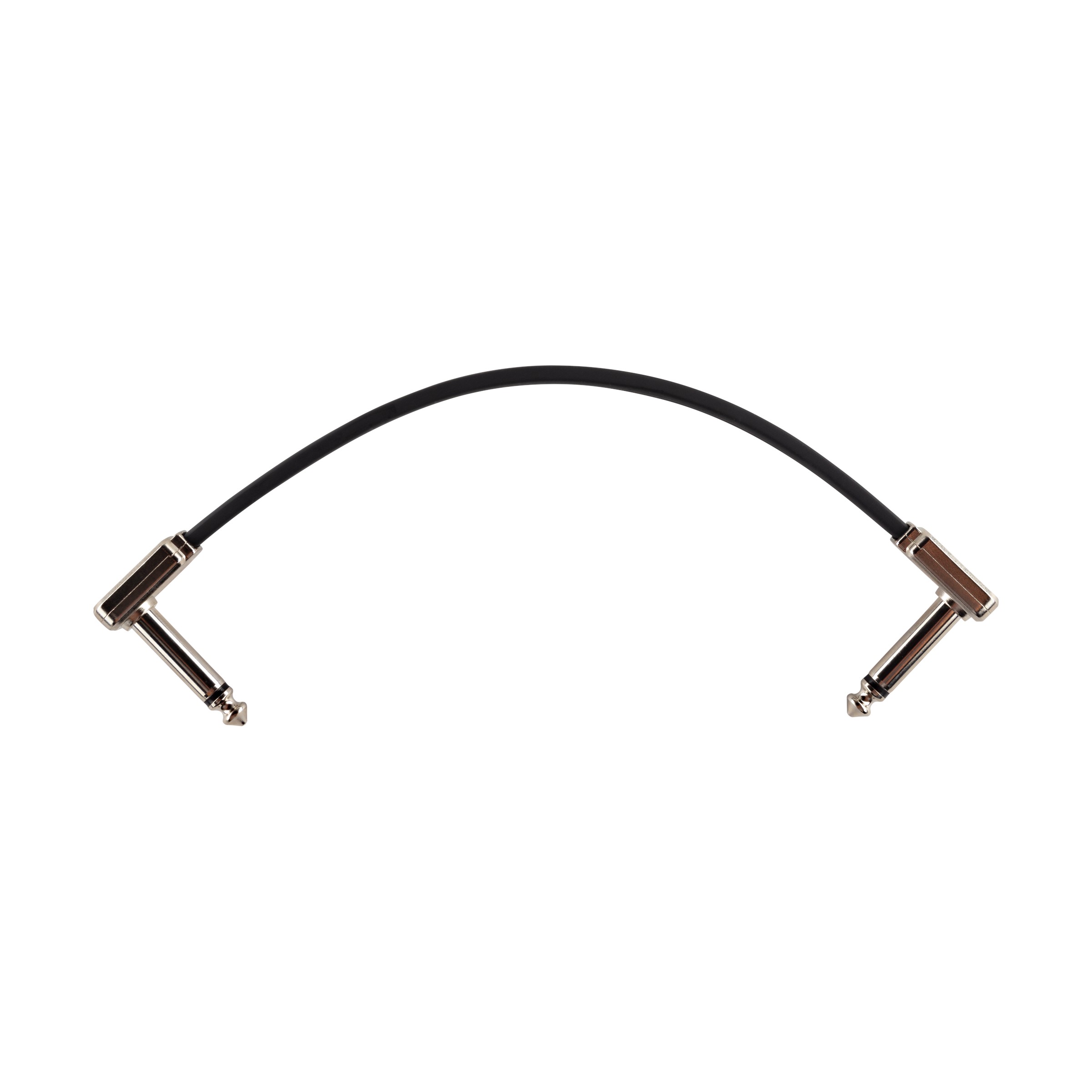ERNIE BALL Patchkabel, flach, gewinkelt/gewinkelt, schwarz, 15cm