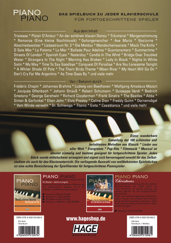 Piano Piano Band 1 mittelschwer (+3 CD's)